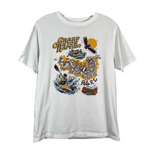 Polo Ralph Lauren Boys Grand Canyon Rafting White Graphic T-Shirt Large L 14 16